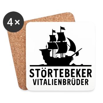 Störtebeker Störtebecker Vitalienbrüder Piraten - Untersetzer (4er-Set) - Weiß - Vorne