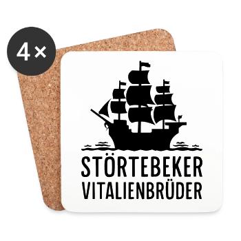 Störtebeker Störtebecker Vitalienbrüder Piraten - Untersetzer (4er-Set) - Weiß - Vorne
