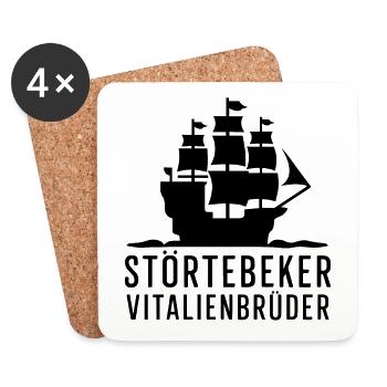 Störtebeker Störtebecker Vitalienbrüder Piraten - Untersetzer (4er-Set) - Weiß - Vorne