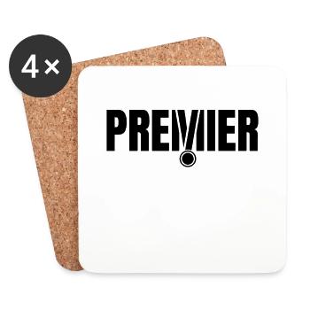 PREMIER ! (sport, médaille, champion) - Dessous de verre (lot de 4) - blanc - Devant