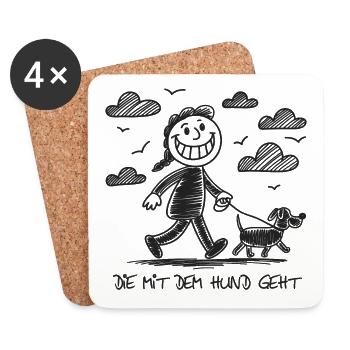 Funny Dog Saying for Dog Lovers - Coasters (set of 4) - white - Front