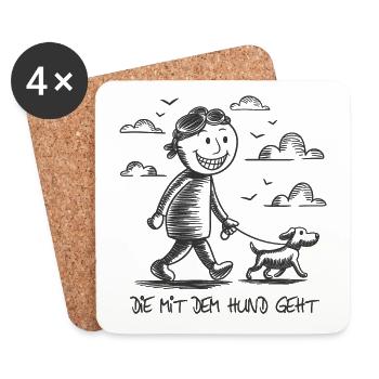 Funny Dog Saying for Dog Lovers - Coasters (set of 4) - white - Front
