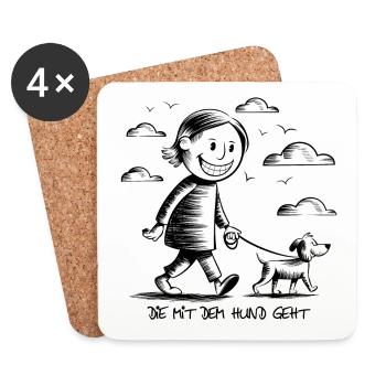 Funny Dog Saying for Dog Lovers - Coasters (set of 4) - white - Front