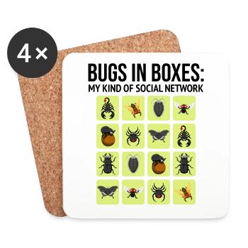 Insect Collector Entomology Entomologist Bug Lover - Coasters (set of 4) - white - Front