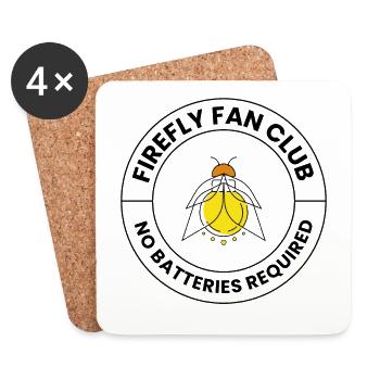 Lucioles Firefly Lightning Bug Insect Collector - Dessous de verre (lot de 4) - blanc - Devant