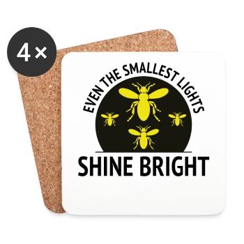 Fireflies Firefly Lightning Bug Insect Collector - Coasters (set of 4) - white - Front