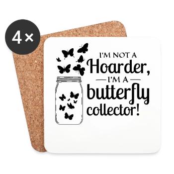 Butterfly Butterflies Insect Collector Entomology - Coasters (set of 4) - white - Front