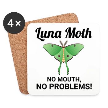 Motte nachtaktives Tier Insektensammler Entomologie - Untersetzer (4er-Set) - Weiß - Vorne