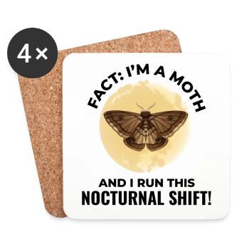 Papillon de nuit Animal Insect Collectionneur Entomologie - Dessous de verre (lot de 4) - blanc - Devant