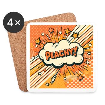 Pêche Pêche - Dessous de verre (lot de 4) - blanc - Devant