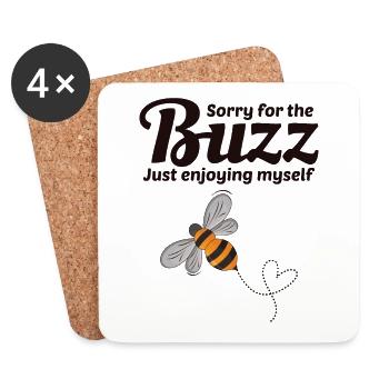 Honeybee Beekeeper Beekeeping Insect Collector - Coasters (set of 4) - white - Front