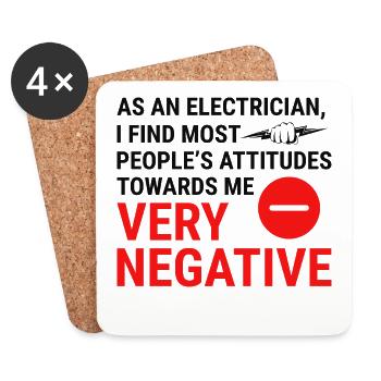 Elektriker Humor Elektrotechniker Ingenieur - Untersetzer (4er-Set) - Weiß - Vorne