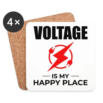 Elektriker Humor Elektrotechniker Ingenieur - Untersetzer (4er-Set) - Weiß - Vorne