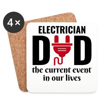 Elektriker Humor Elektrotechniker Ingenieur - Untersetzer (4er-Set) - Weiß - Vorne