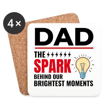 Electrician Dad Electrical Technician Engineer - Coasters (set of 4) - white - Front