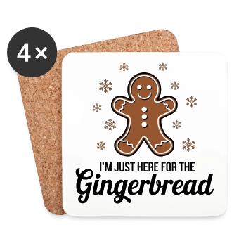 Gingerbread Lebkuchenmann Lebkuchen Weihnachten - Untersetzer (4er-Set) - Weiß - Vorne