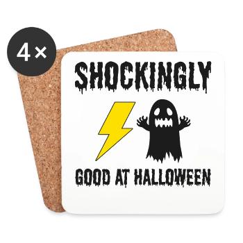 Electrician Halloween: Shockingly Good Technician - Coasters (set of 4) - white - Front