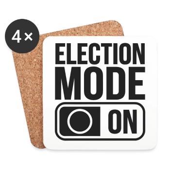 Election Mode On USA Amerika Wahl - Untersetzer (4er-Set) - Weiß - Vorne