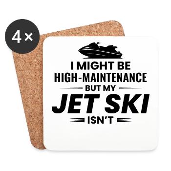 Jet Ski Lover Fun Watersports Enthusiast Ocean - Coasters (set of 4) - white - Front