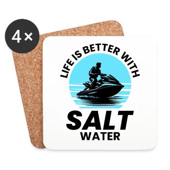Jet Skiing Water Sports Ocean Ride Tropical Adven - Coasters (set of 4) - white - Front