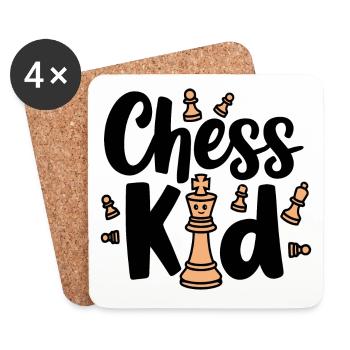 Chess Kid Chess Kids Sayings Quotes - Coasters (set of 4) - white - Front