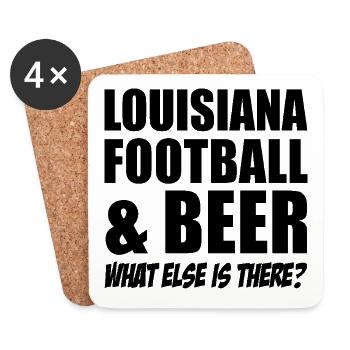 LOUISIANE Bière de football américain - Dessous de verre (lot de 4) - blanc - Devant