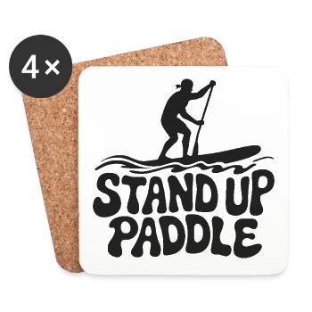 SUP Stand Up Paddle - Coasters (set of 4) - white - Front