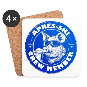 Pig après-ski semer l’équipe Dire - Dessous de verre (lot de 4) - blanc - Devant