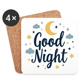 Good Night Träumer Cozy Look - Untersetzer (4er-Set) - Weiß - Vorne