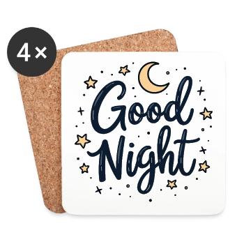 Good Night Träumer Cozy Look - Untersetzer (4er-Set) - Weiß - Vorne