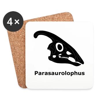 Scientific Parasaurolophus Skull - Coasters (set of 4) - white - Front