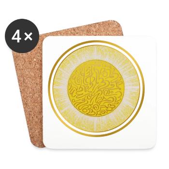 Porte des étoiles des Nouveaux Codes de Lumière - Sonja Ariel - Dessous de verre (lot de 4) - blanc - Devant