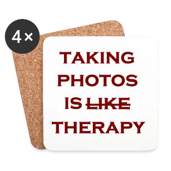 photo-therapy-rust - Coasters (set of 4) - white - Front