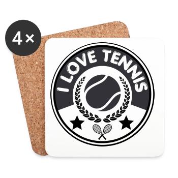 I Love Tennis - Coasters (set of 4) - white - Front