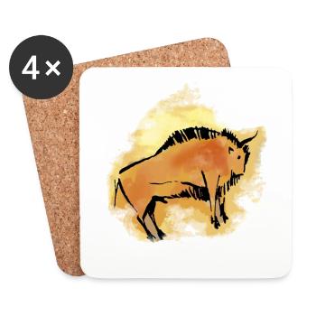 Bison - Coasters (set of 4) - white - Front