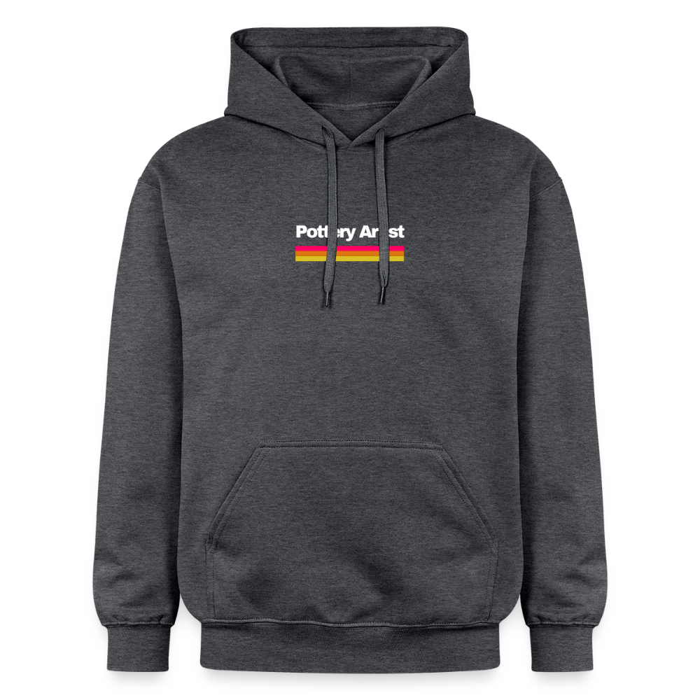 Pottery Artist Softstyle® Midweight · Hoodie — dark heather grey — front