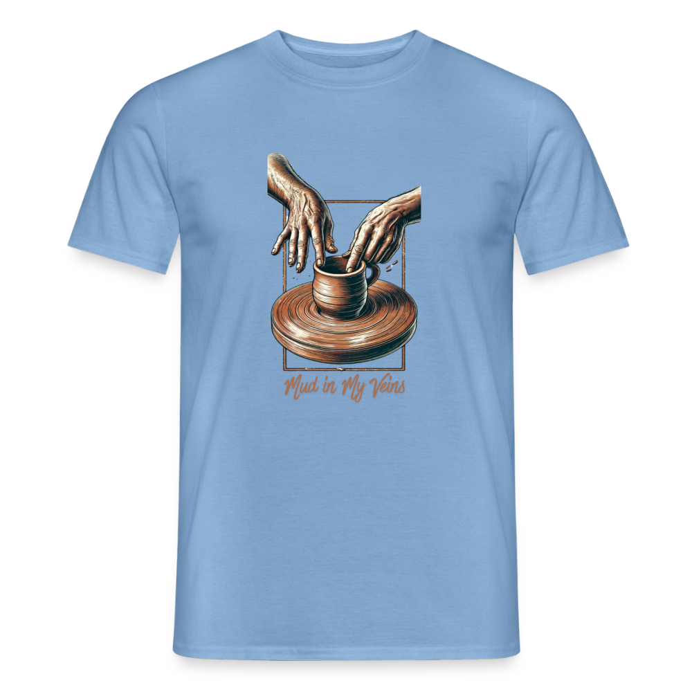 Mud In My Veins · T-shirt — carolina blue — front