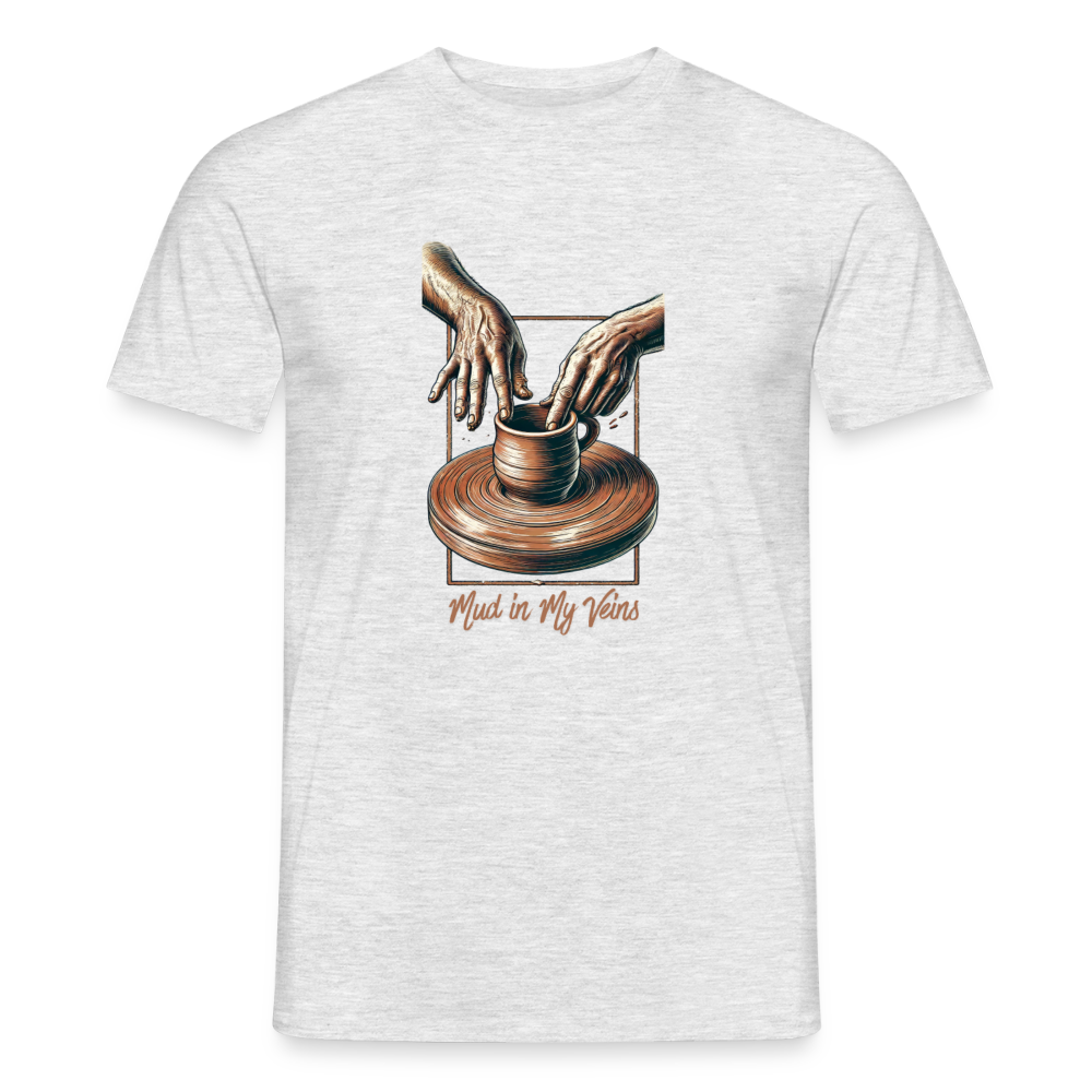 Mud In My Veins · T-shirt — heather grey — front