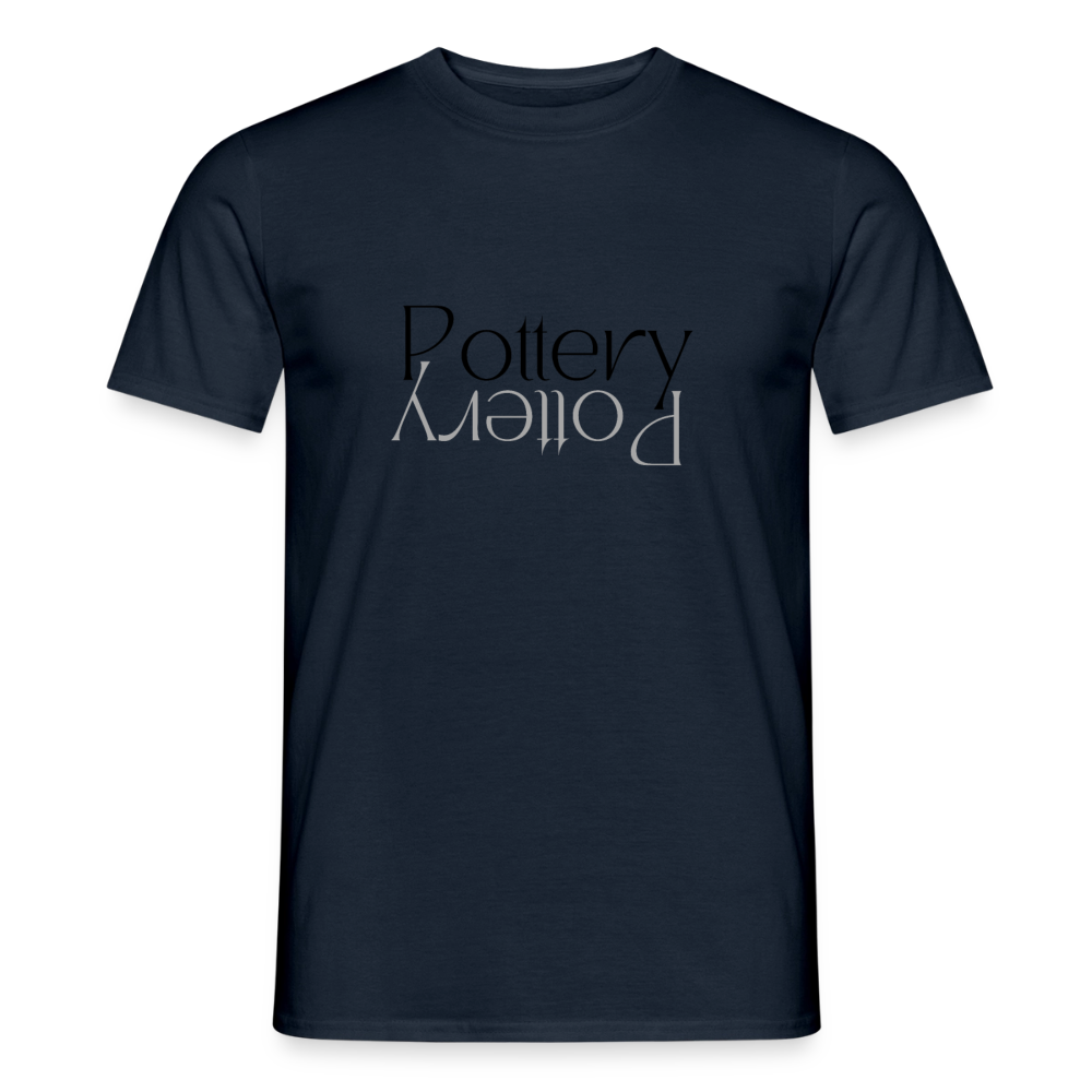 Pottery (black) · T-shirt — navy — front
