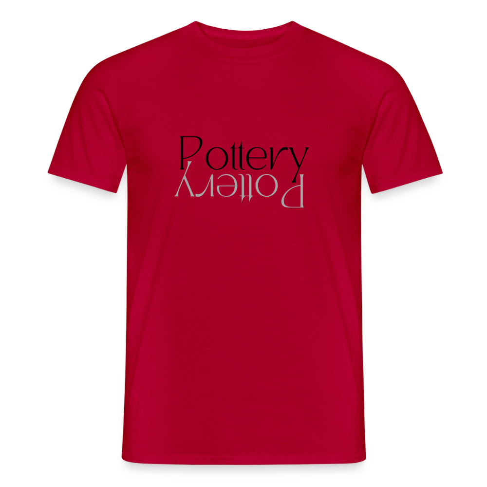 Pottery (black) · T-shirt — red — front
