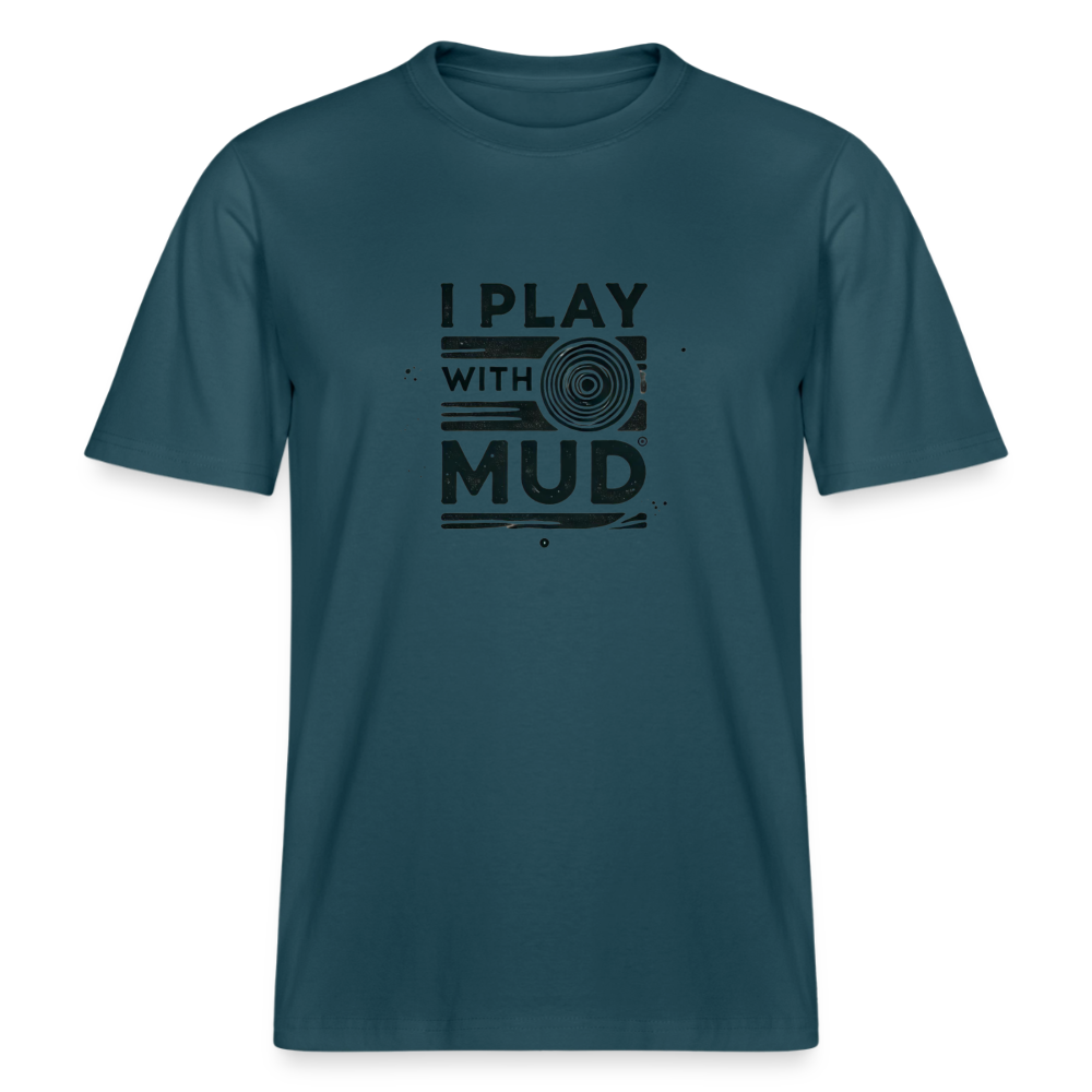 I Play With Mud · Organic T-shirt — stargazer — front