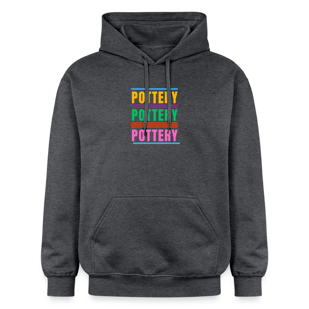 Pottery Pottery Pottery Softstyle® Midweight · Hoodie — dark heather grey — front