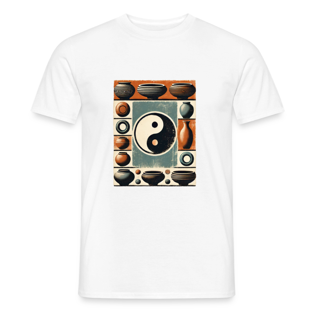 Yin Yang Pottery Design · T-shirt — white — front