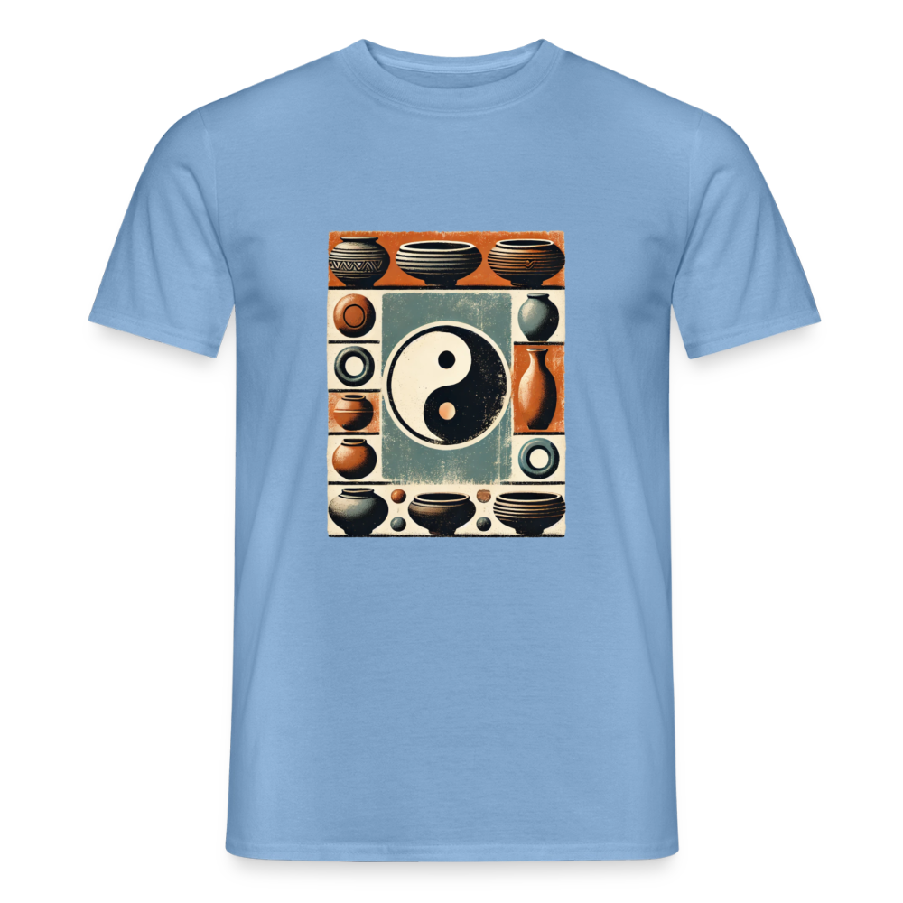 Yin Yang Pottery Design · T-shirt — carolina blue — front