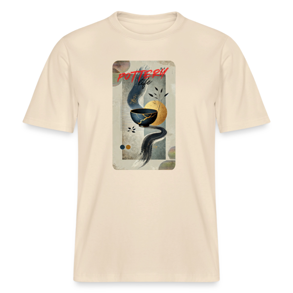Pottery Life · Organic T-shirt — soft Ecru — front