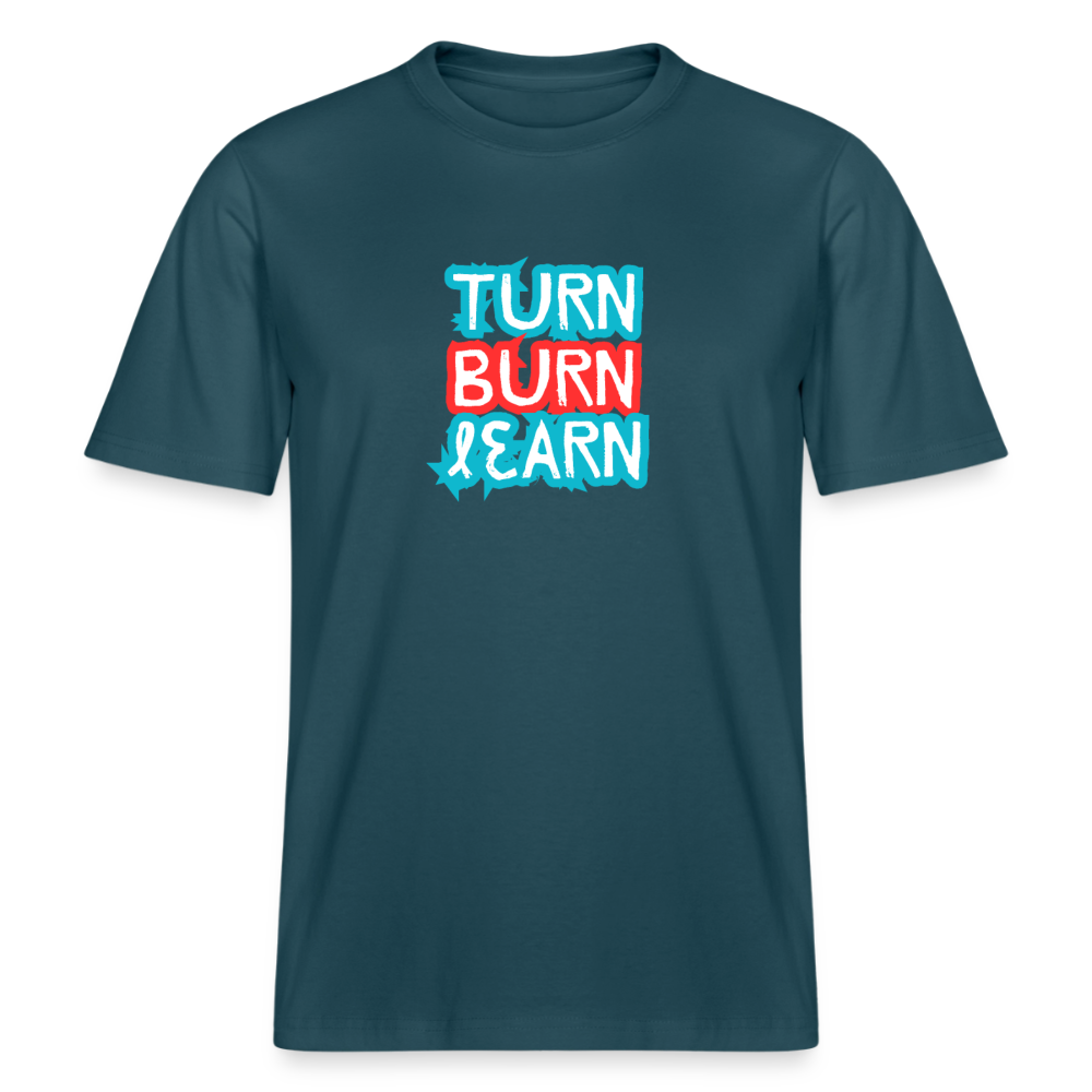 Turn Burn Learn · Organic T-shirt — stargazer — front