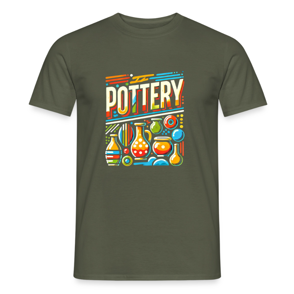 Pottery Pop Art · T-shirt — military green — front