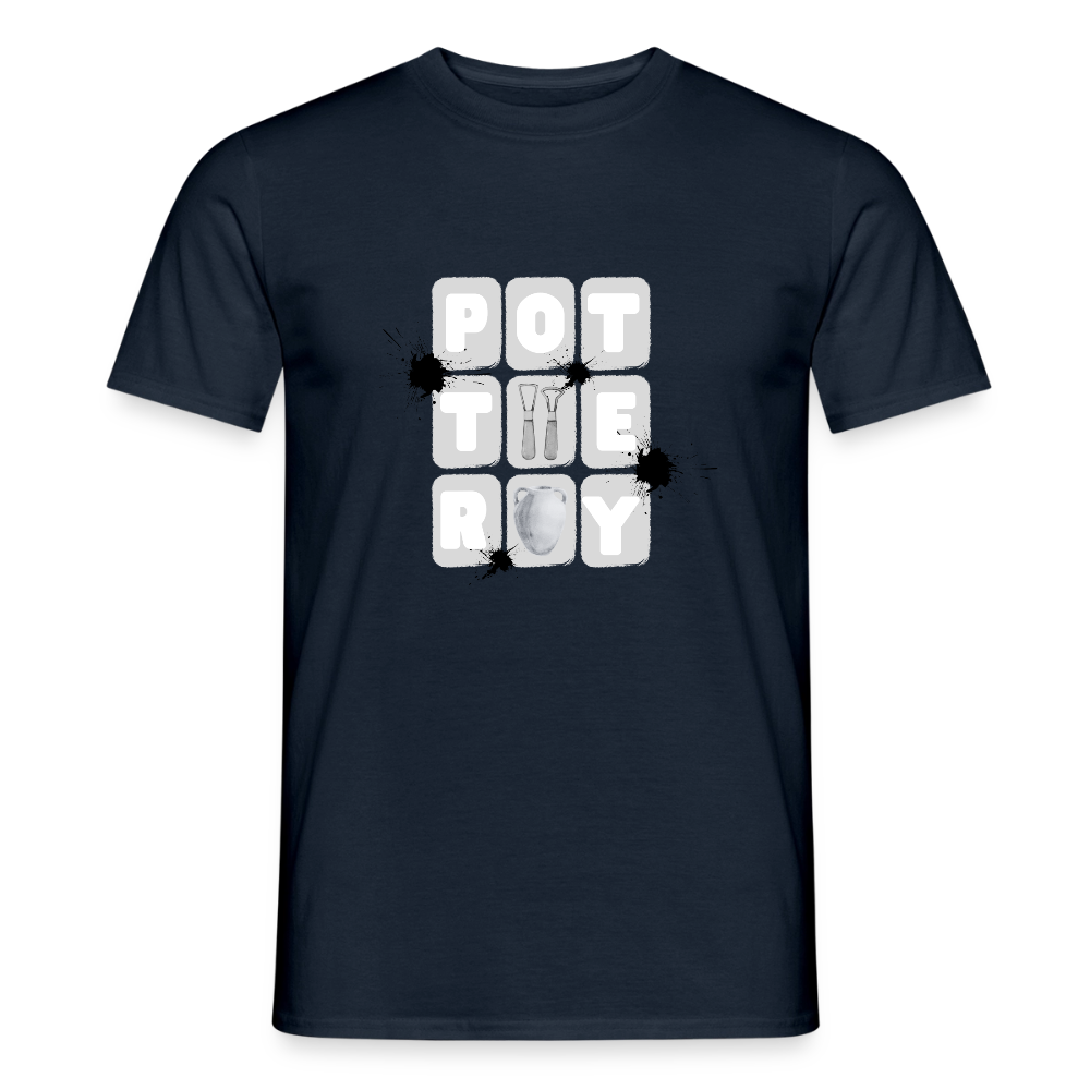 Pottery Dice · T-shirt — navy — front