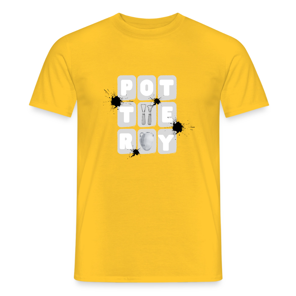 Pottery Dice · T-shirt — yellow — front