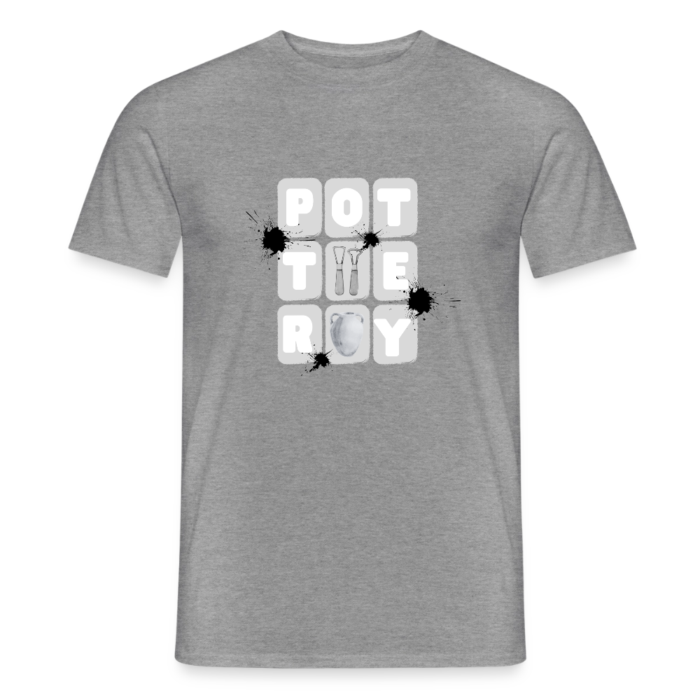 Pottery Dice · T-shirt — graphite heather — front